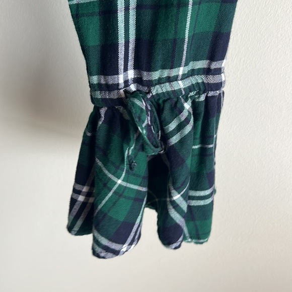 Button down plaid flannel top with bell flare tie sleeves, 100% cotton, Medium - Picture 5 of 16